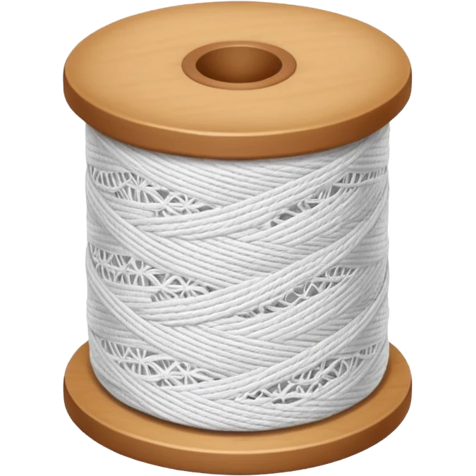 spool of thread with lace pattern emoji