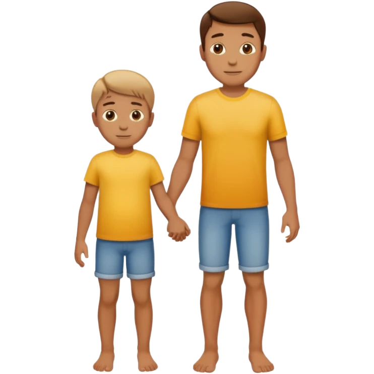 A man holding hands with a child  emoji