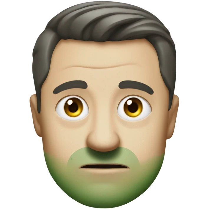 vladimir zelensky angry. dark green t-shirt emoji