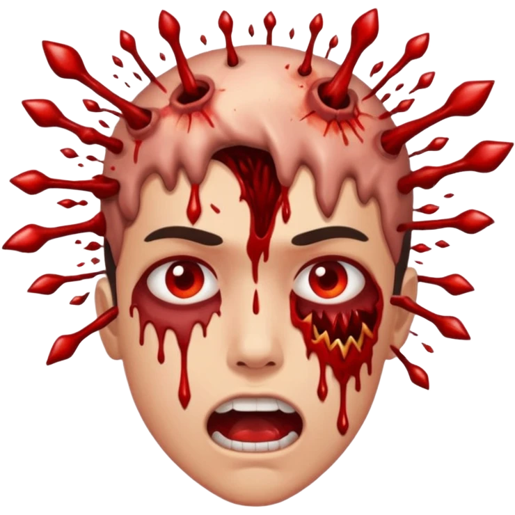 Lebka vybuchující hlavy emoji