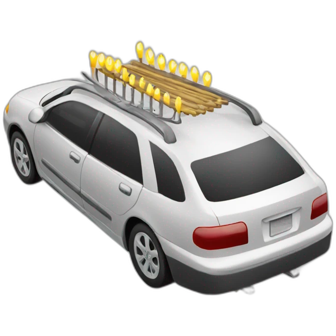 Car menorah emoji