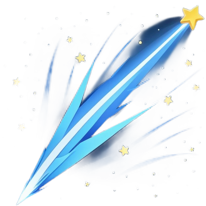 Shooting star sky emoji