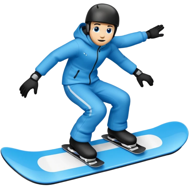 Snowboard black And bleu  not personne  emoji