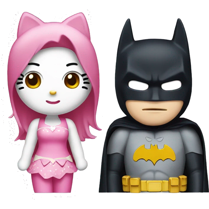 hello kitty and batman emoji