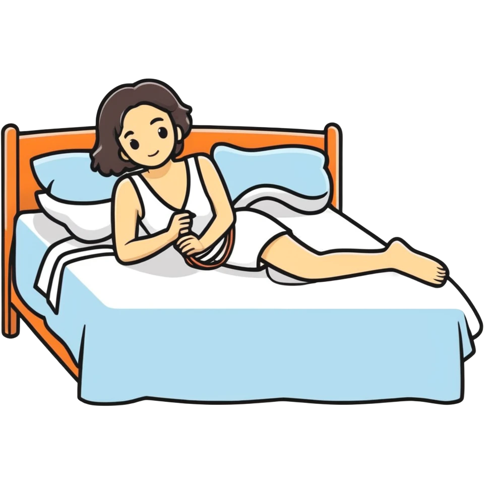  Woman naked tied on the bed emoji