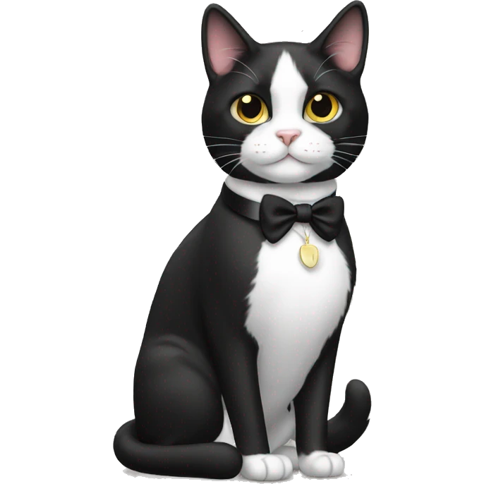 Tuxedo Cat Full Body emoji