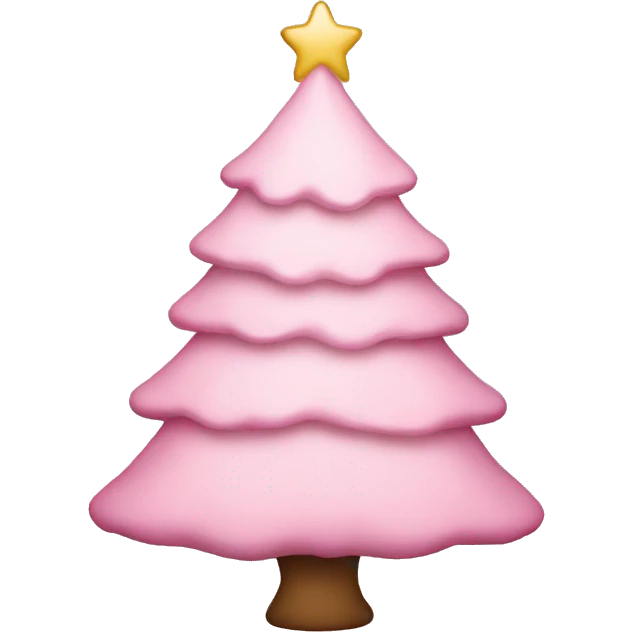 light pink christmas tree emoji