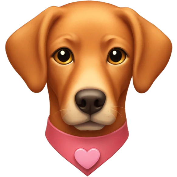 Labrador fox red with a heart emoji