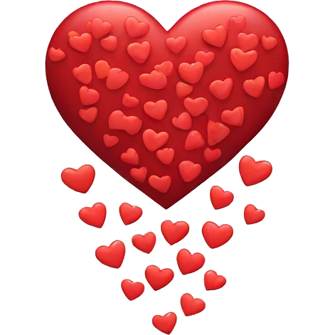 Heart with more hearts on top of it emoji