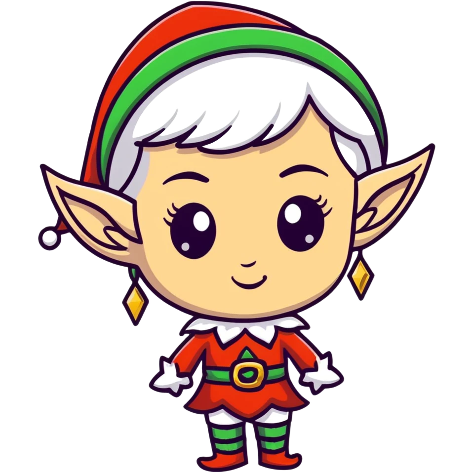 attractive female elf with refined features, elaborate fantasy attire emoji