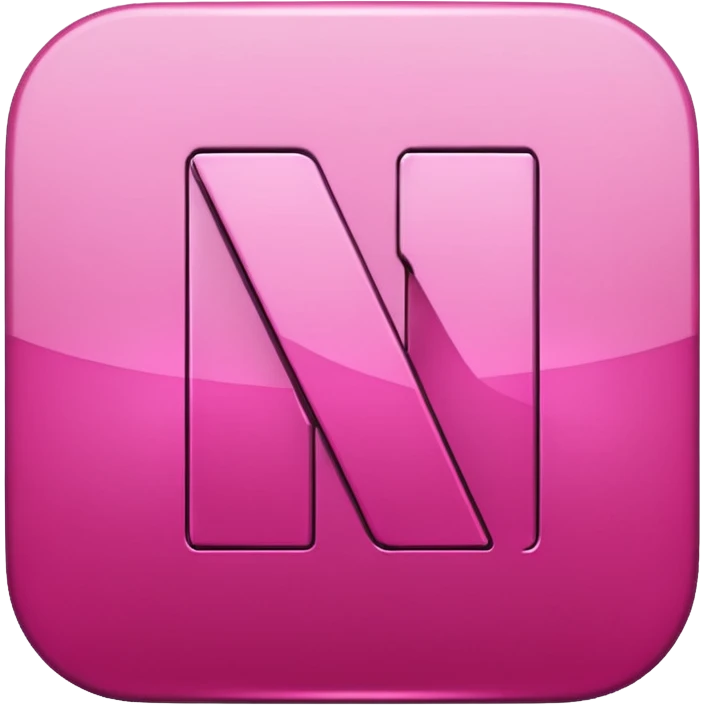 Netflix aesthetic "N" logo in pink emoji