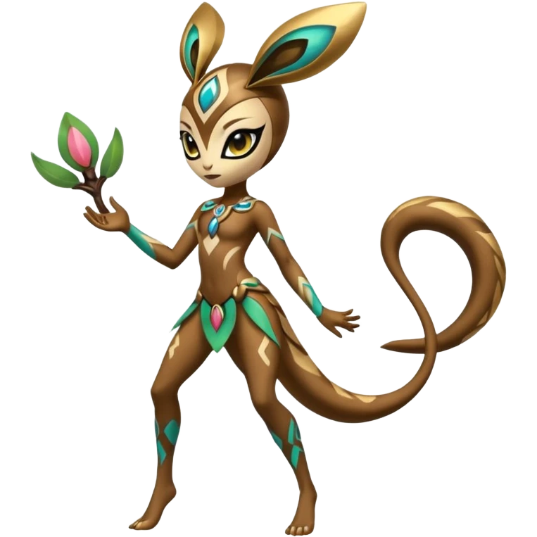 Ancient Tribal Exotic Colorful Tropical Meloetta-Venom-Heliolisk-Helioptile-fusion, full body, tribal markings  emoji
