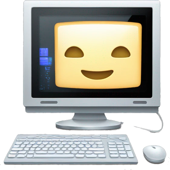 modern computer with externe screen emoji