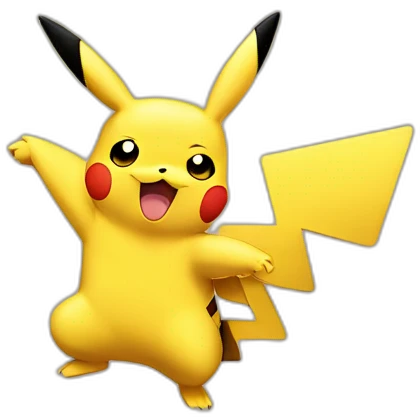 pikachu thumbs down emoji only with face, and thumbs down on one hand visible, no body emoji