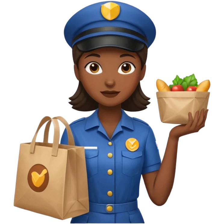 Food Delivery Courier woman emoji