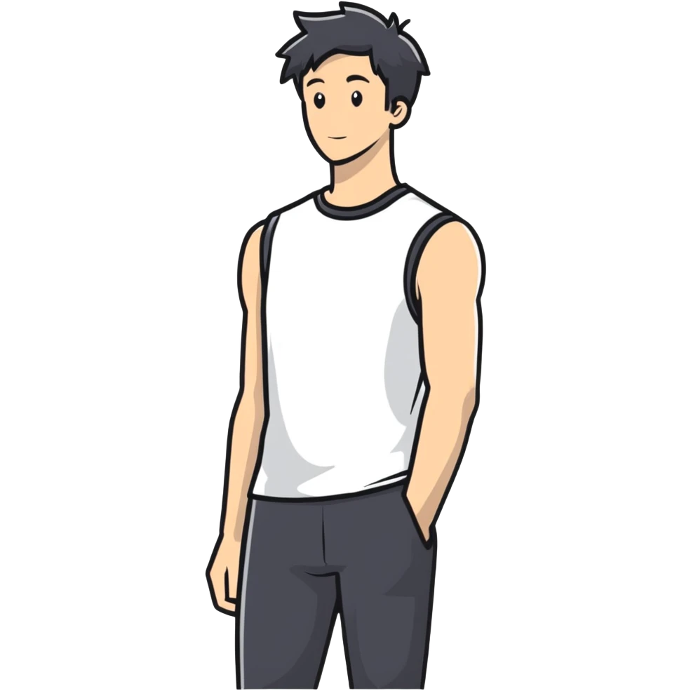 white sleeveless T-shirt emoji