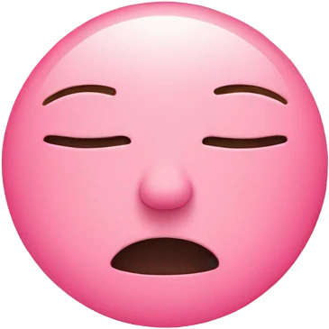 pink sun with face closed eyes human nose emoji