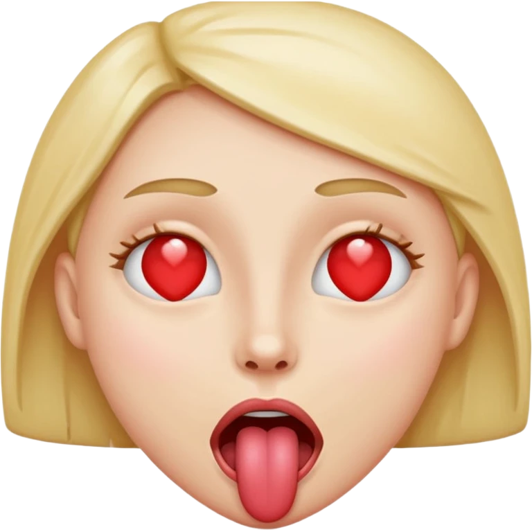 heart eyes with tongue sticking out emoji