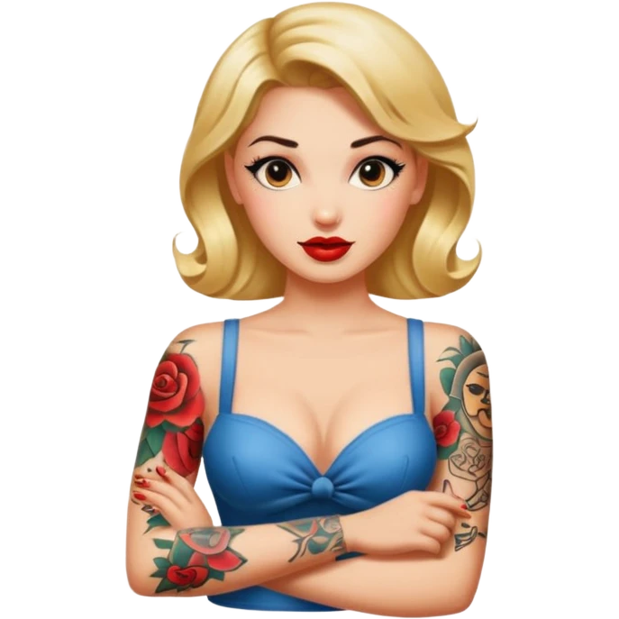 arm in (pin up tattoo)  emoji