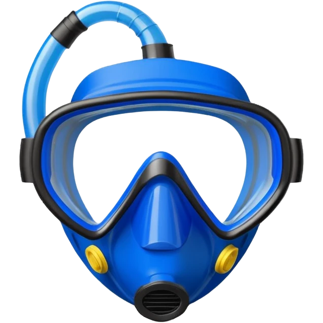 black and blue Snorkel mask emoji