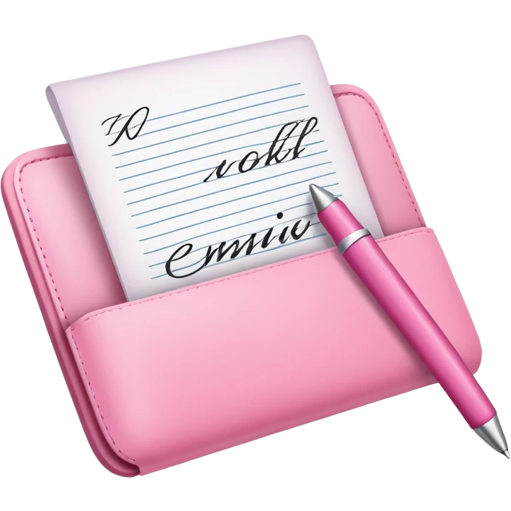 Something pink writing emoji