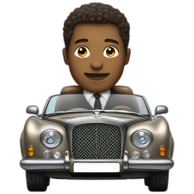 A Man in a bentley car emoji