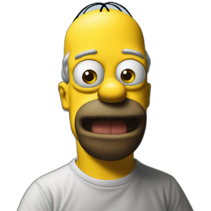 Homer simpson in a real life emoji