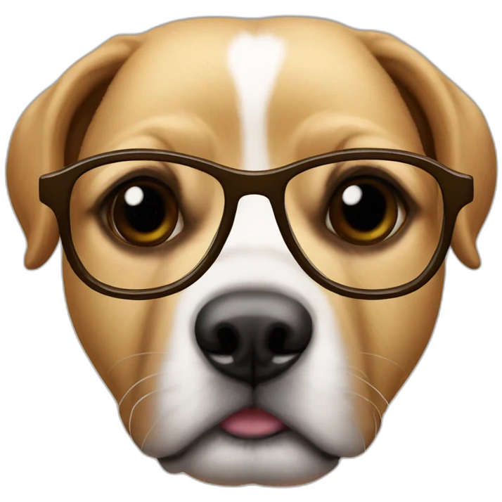 Perro con gafas emoji