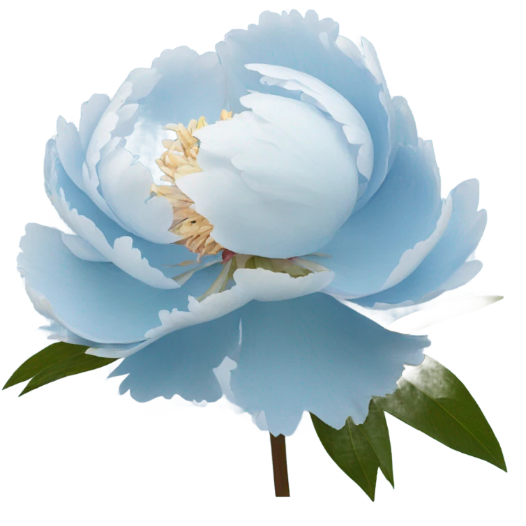 light blue peony emoji