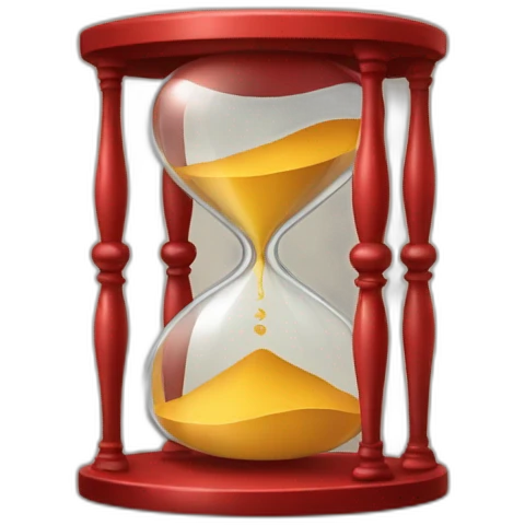 Hourglass red emoji