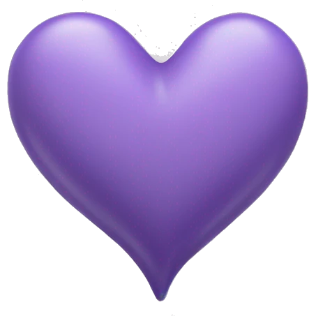 Lavender heart emoji