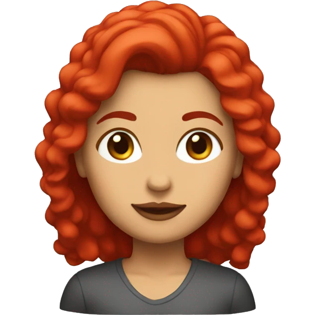 Mujer con el pelo rojo emoji