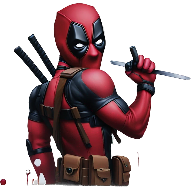 deadpool painting a mural emoji