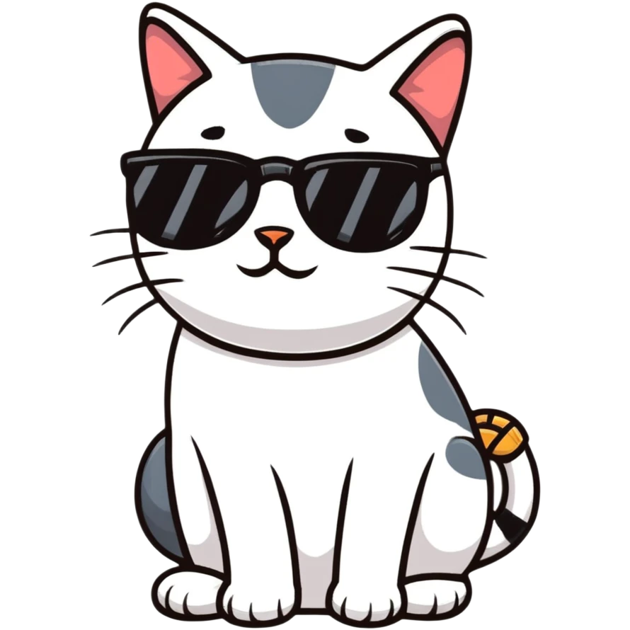 Cat with sunglasses emoji