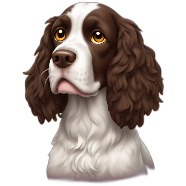Springer spaniel mad fire background emoji