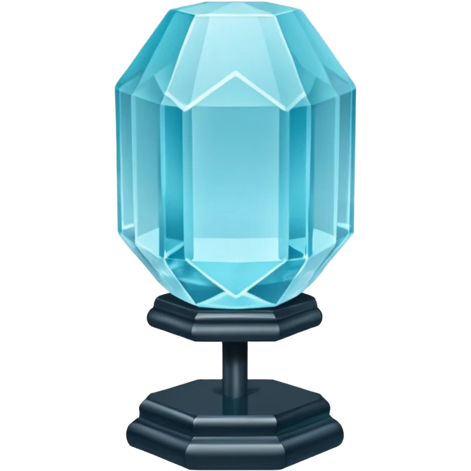 Magic Aquamarine mineral crystal On the stand emoji