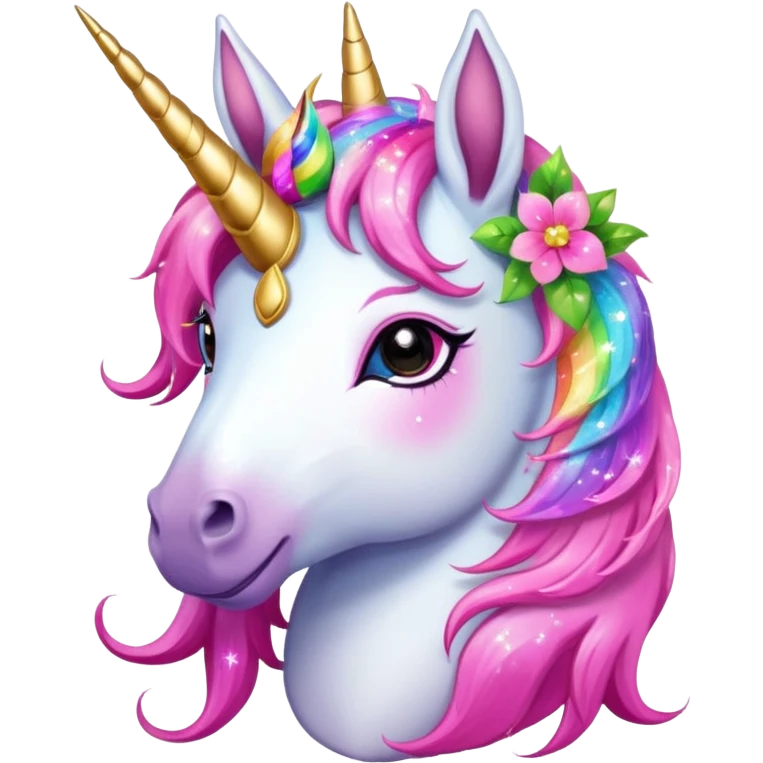 unicorn face with accessories emoji
