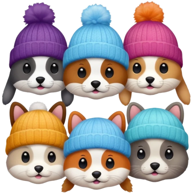 Winter Beanie Pets emoji