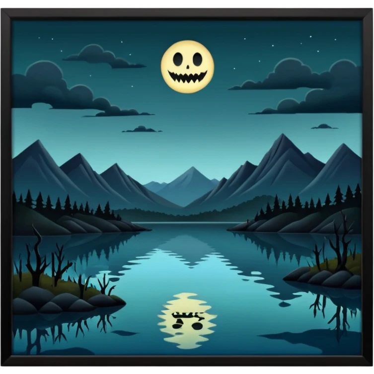 horror lake emoji