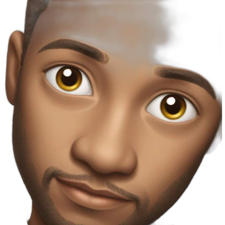 gazing boy with intensity emoji