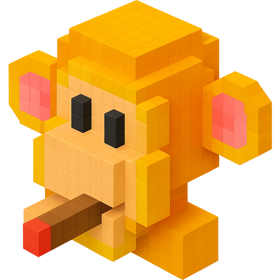 monkey with cigar emoji