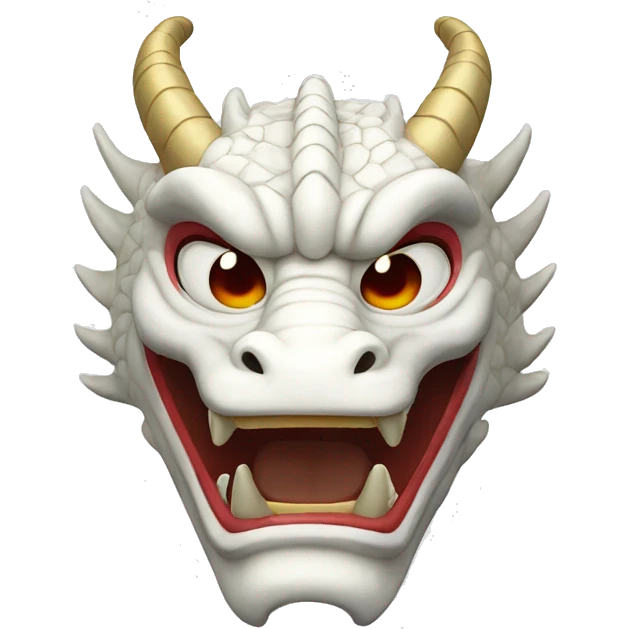 White Japanese Dragon Mask emoji