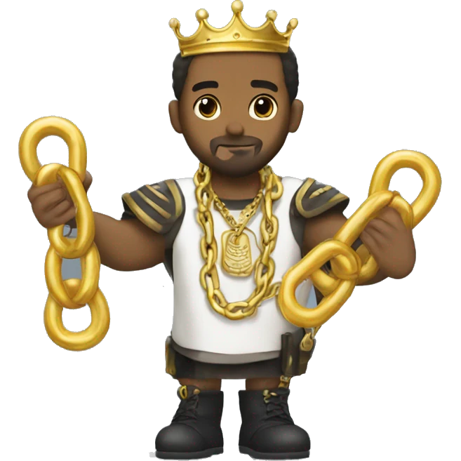 Drakes the ruler holding a golden pedal chain  emoji