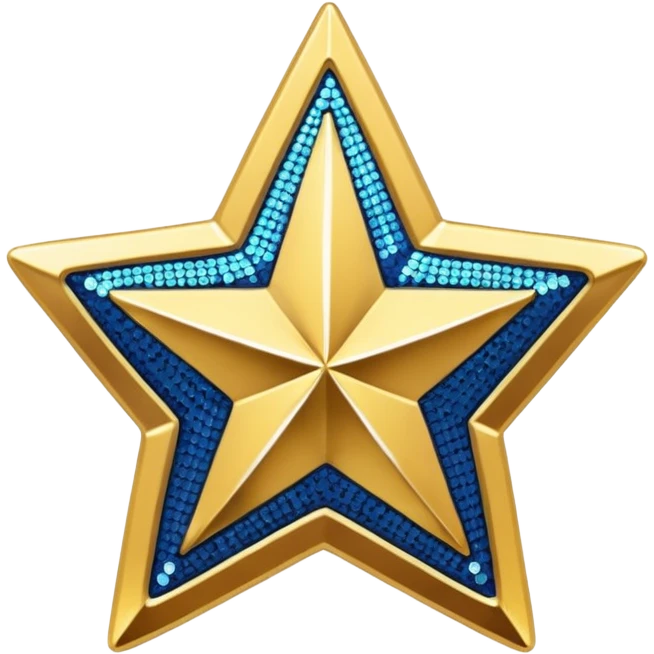 Sequin western star badge emoji
