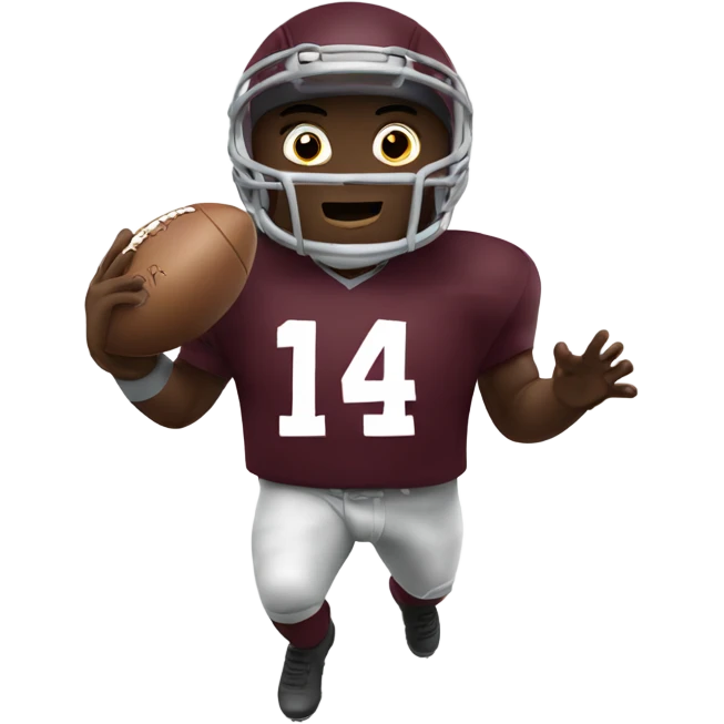 Football player scoring in maroon jersey emoji