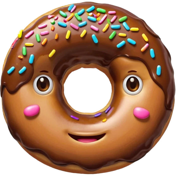 donut with cute face emoji emoji