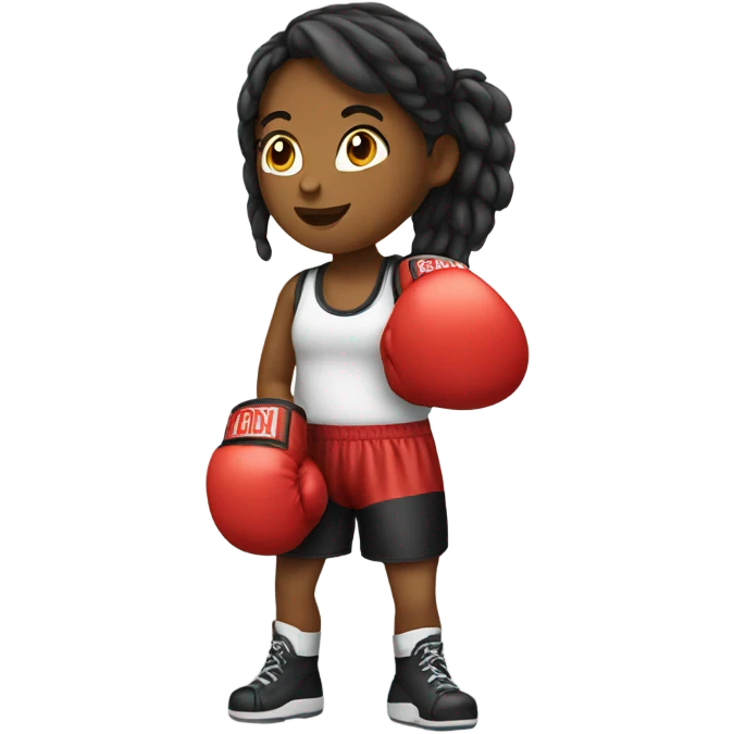 girl with boks gloves emoji