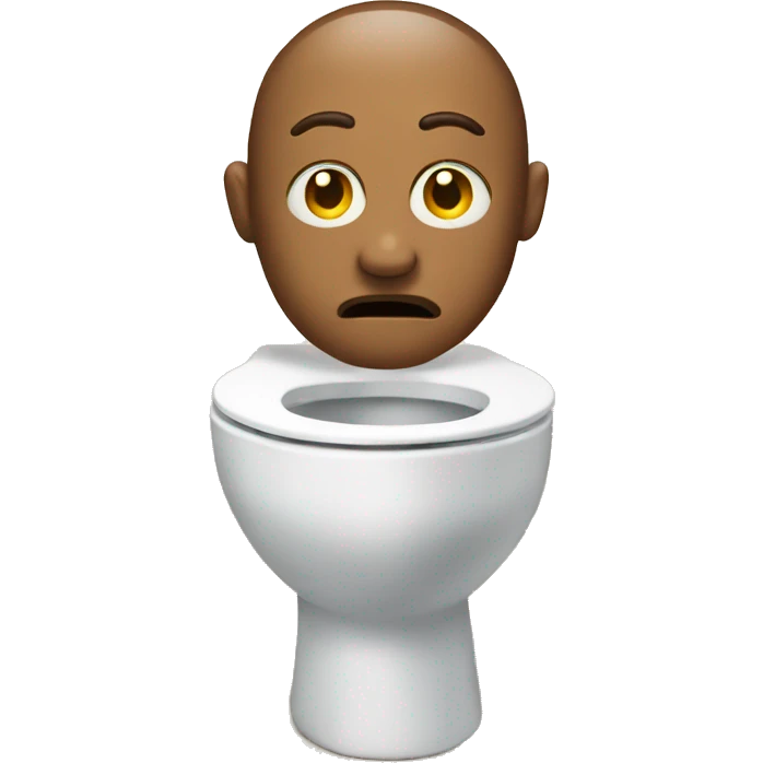 Head coming out of toilet emoji