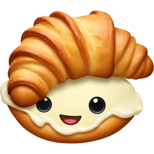 Croissant with buttercream emoji