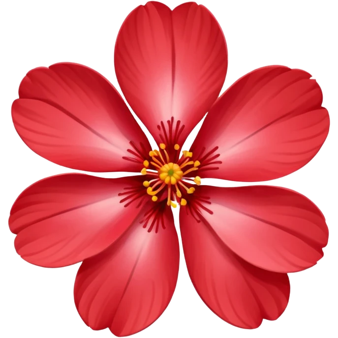 Red sakura flower emoji